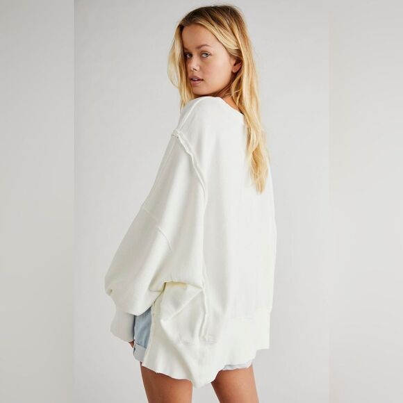 NWOT Free People Sz Lg Camden Sweatshirt- We The Free NWOT - Picture 5 of 6